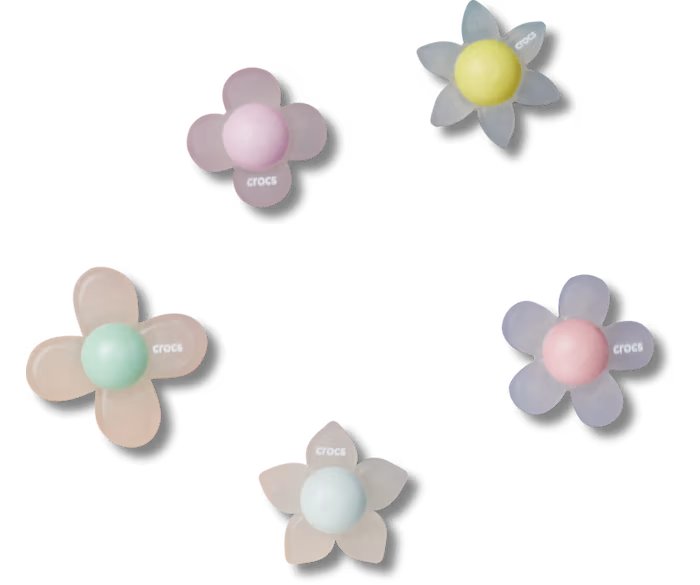 Croc Jibbitz - Iridescent Flowers 5 Pack