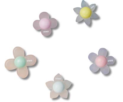 Croc Jibbitz - Iridescent Flowers 5 Pack