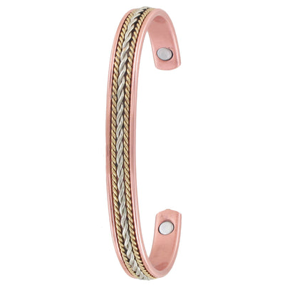 Tulmur 3 Tone Copper Twist Bangle