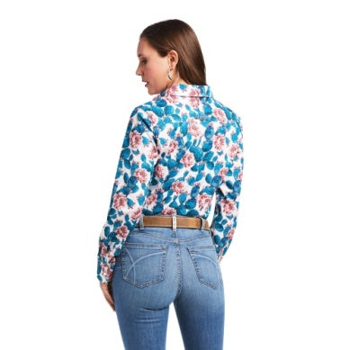 ARIAT WMNS KIRBY STRETCH L/S SHIRT HIBISCUS CACTUS