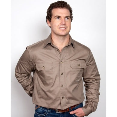 JUST COUNTRY MENS EVAN FULL BUTTON WORKSHIRT