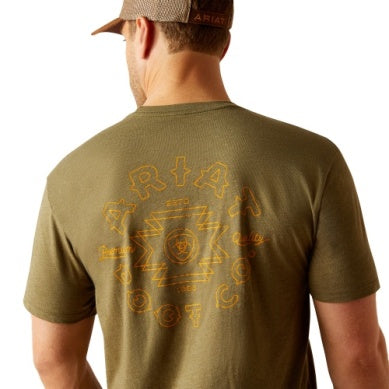 Ariat Mens Bisbee Circle T-shirt Military Heather