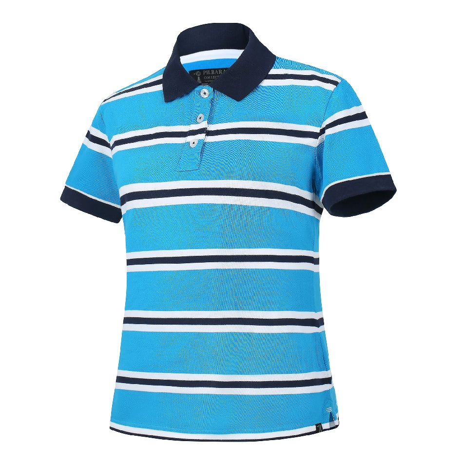 PILBARA LADIES STRIPED POLO