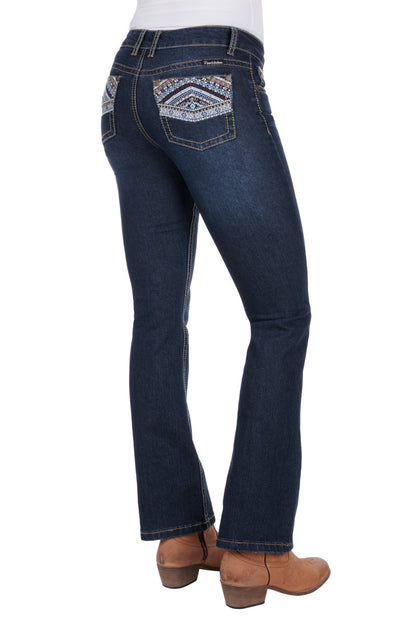 PURE WESTERN WMNS MARTINA BOOT CUT JEAN  32 LEG