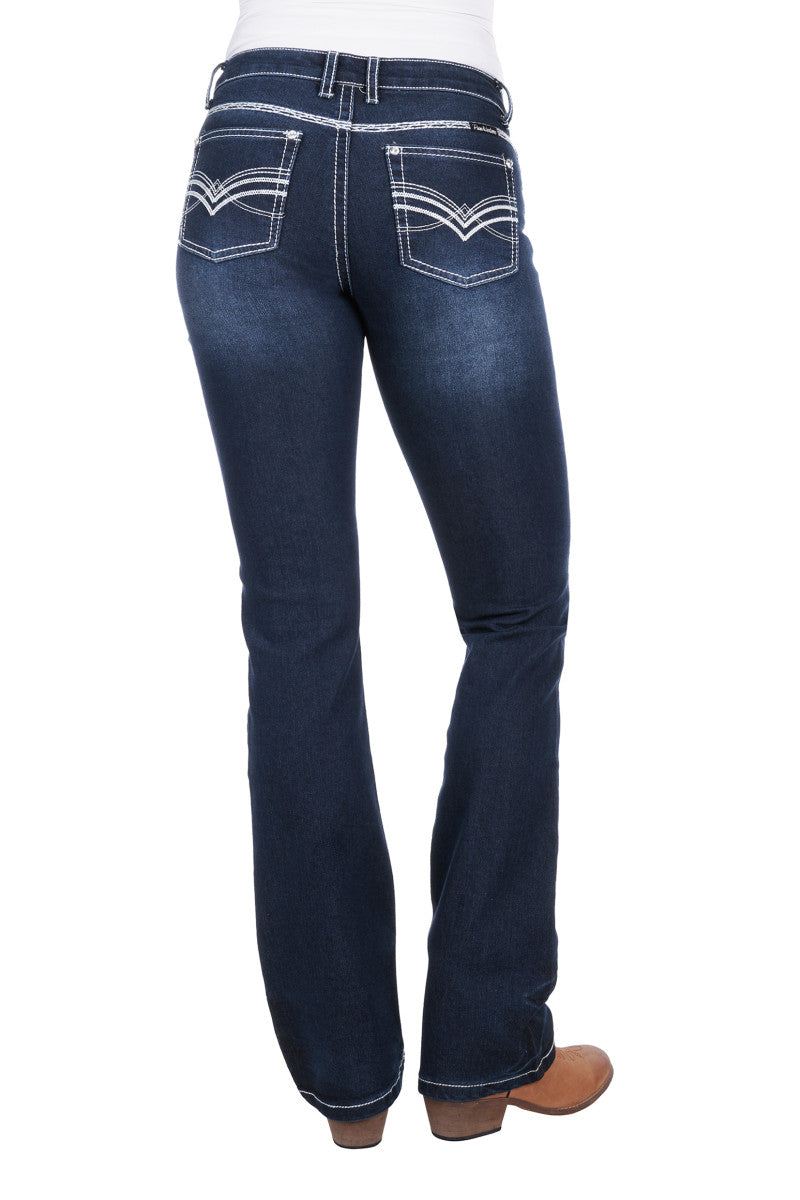 PURE WESTERN WMNS HANNAH BOOTCUT JEAN 32'