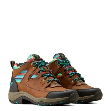 Ariat Womens Terrain Venttek 360 Arizona Brown / Turquoise Serape