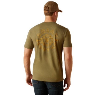 Ariat Mens Bisbee Circle T-shirt Military Heather