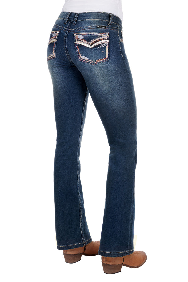 PURE WESTERN WMNS EMMA BOOT CUT JEAN 32'