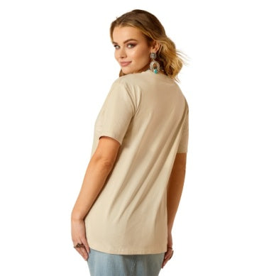 Ariat Womens Desert Bronc Short Sleeve Tee Natural