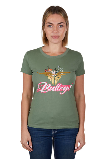 BULLZYE LADIES FOLIAGE SS TEE