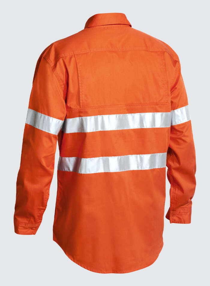 Bisley Taped Hi Vis L/S Lightweight Shirt