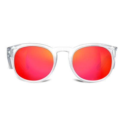 SafeStyle Cruisers Clear Frame Mirror Red Polarised Lens