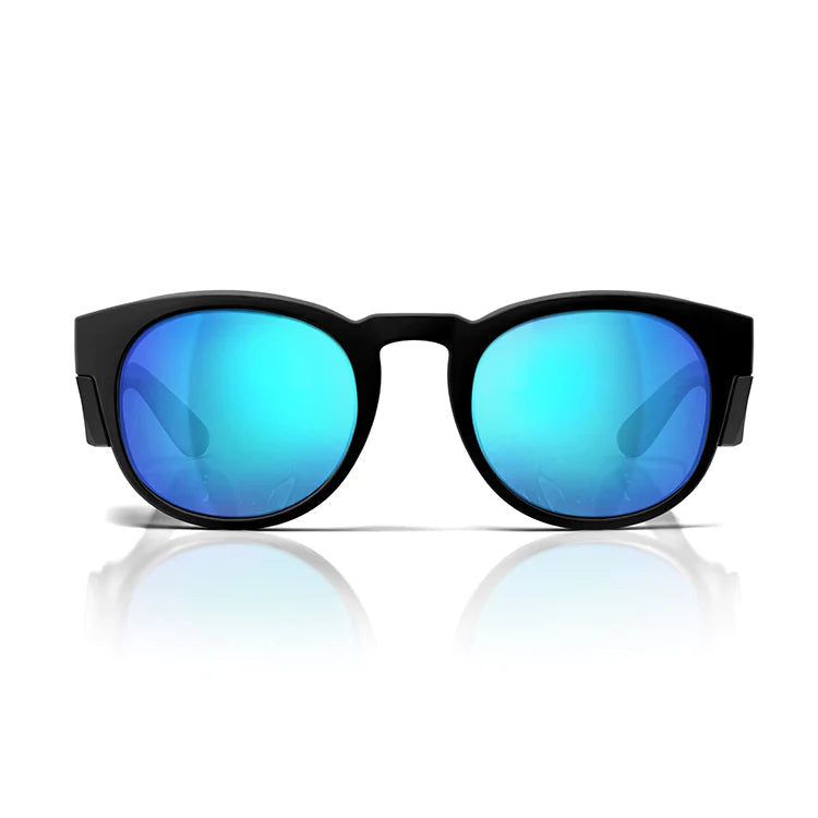 SafeStyle Cruisers Matte Black Frame Mirror Blue Polarised Lens