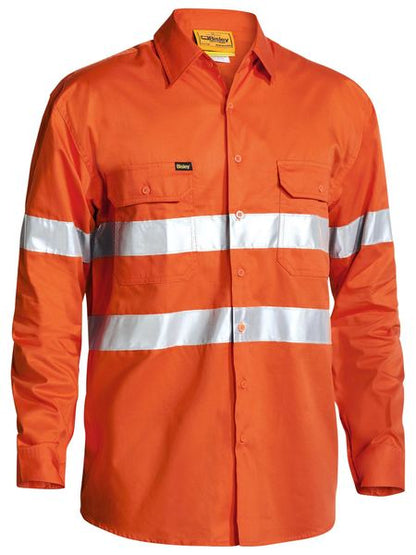 Bisley Taped Hi Vis L/S Lightweight Shirt