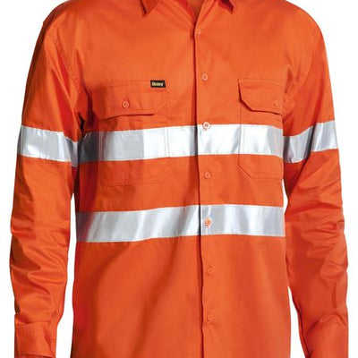 Bisley Taped Hi Vis L/S Lightweight Shirt