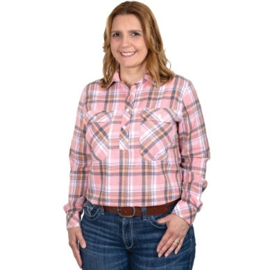 Just Country Womens Jahna Flannel Plaid Pink