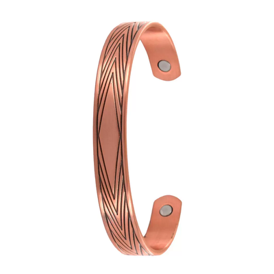 Tulmur Diamond Pattern Copper Bangle