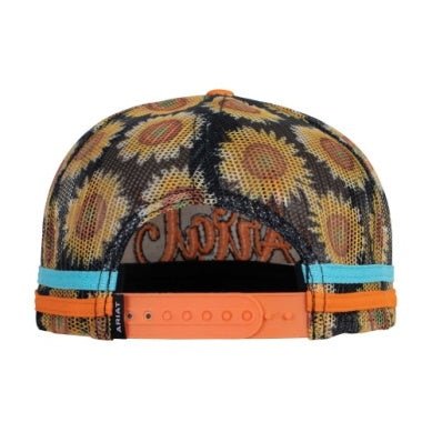 Ariat Sunflower Script Mesh Trucker Cap Wild Orange