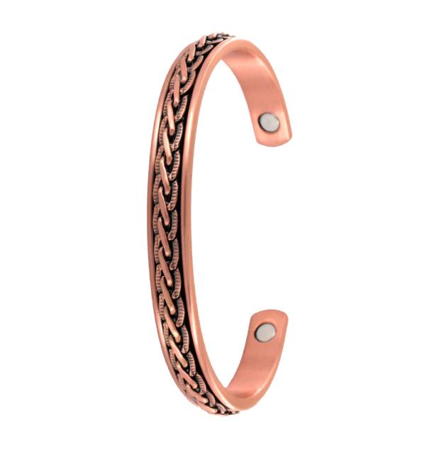 Tulmur Pressed Link Copper Bangle