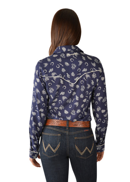 WRANGLER WMNS EDGEWOOD LS WESTERN SHIRT