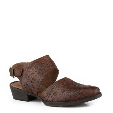 Roper Womens Dianna Cognac Tooled Leather 09-021-0980-3305