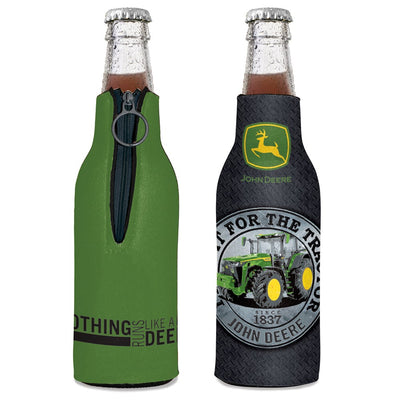 John Deere Bottle Cooler- Green/Black With Tractor graphic (375ML)