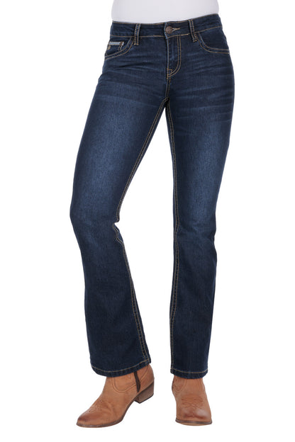 PURE WESTERN WMNS MARTINA BOOT CUT JEAN  32 LEG