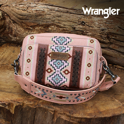 Wrangler South Western Crossbody Wallet Bag - Pink