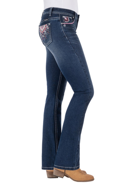 PURE WESTERN WMNS ADELINE BOOT CUT JEAN