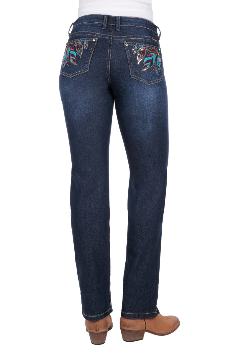 PURE WESTERN WMNS LUCINDA JEAN 32 LEG