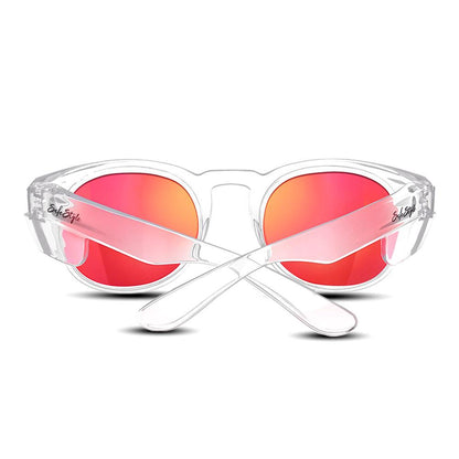 SafeStyle Cruisers Clear Frame Mirror Red Polarised Lens