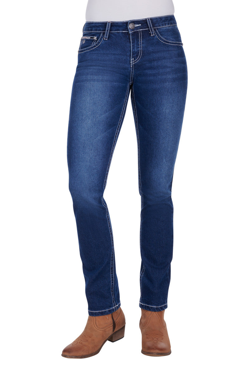 PURE WESTERN WMNS SHAILENE SKINNY JEAN 32 LEG