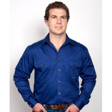 JUST COUNTRY MENS EVAN FULL BUTTON WORKSHIRT