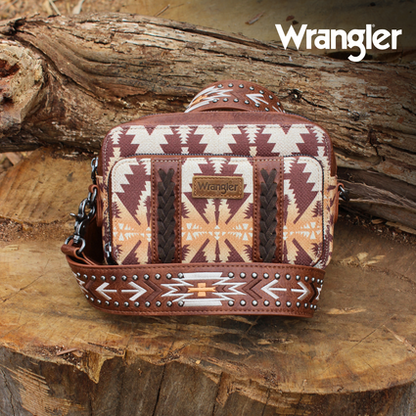 Wrangler South Western Crossbody Wallet Bag - Coffee