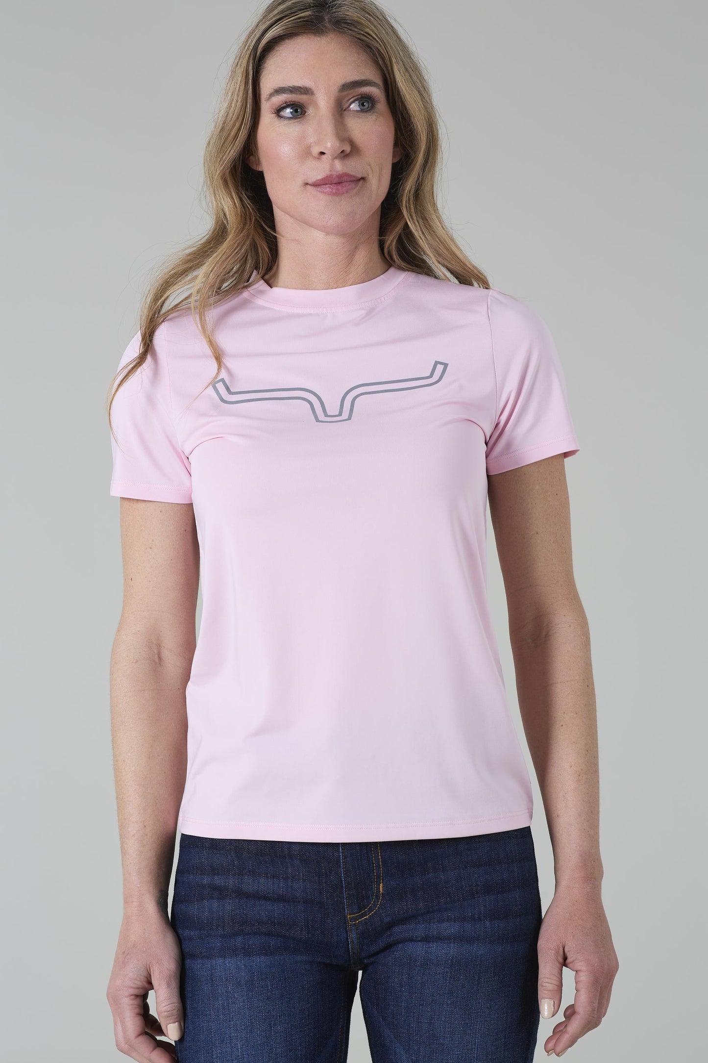 Kimes Ranch Ladies Outlier Tech T-shirt Blush