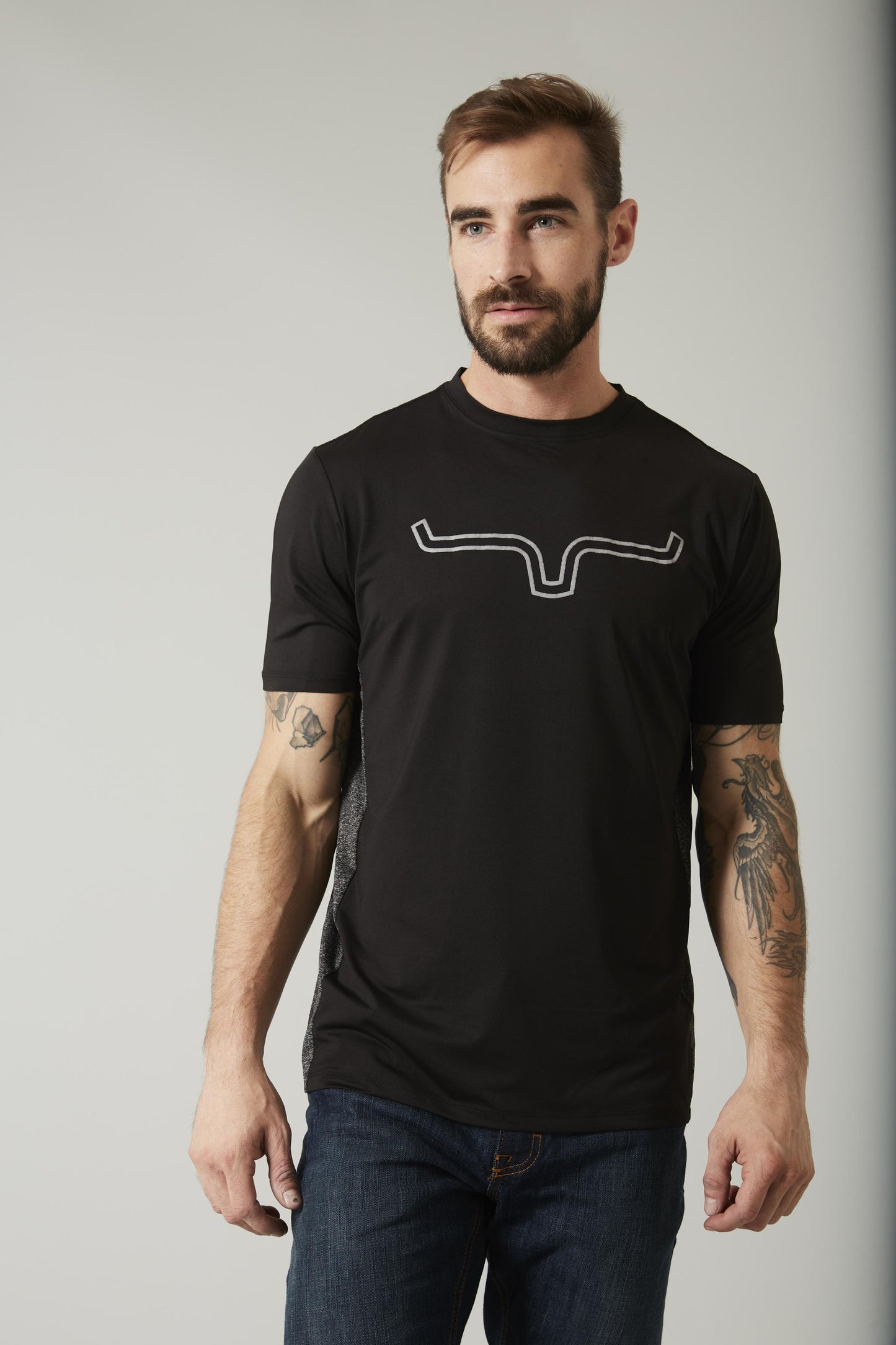 Kimes Ranch Mens Phase 2 Tech T-shirt Black