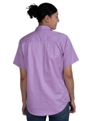 Just Country Womens Evie Short Sleeve Half Button Workshirt