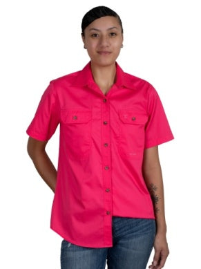 Just Country Womens Maggie Short Sleeve Full Button Work Shirt