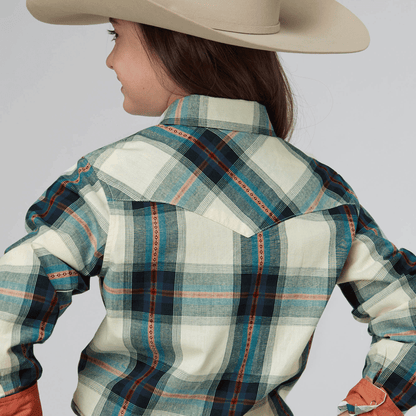 Roper Girls West Made Collection Long Sleeve Plaid Shirt