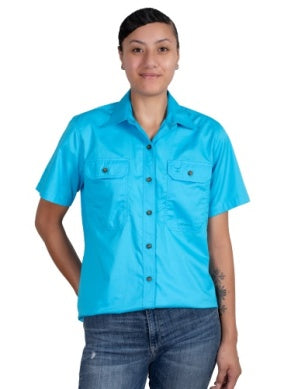 Just Country Womens Maggie Short Sleeve Full Button Work Shirt