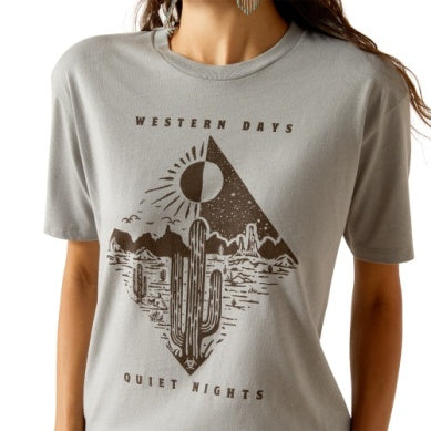 Ariat Womens Day & Night Tee Stone Heather