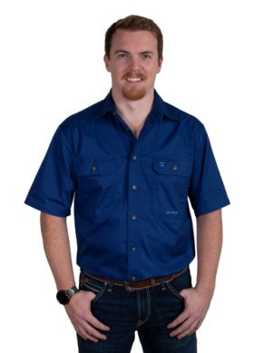 Just Country Mens Eddie Short Sleeve Full Button Workshirt