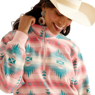 Ariat Womens Ranger 1/2 Zip Sweatshirt Tiffany Print