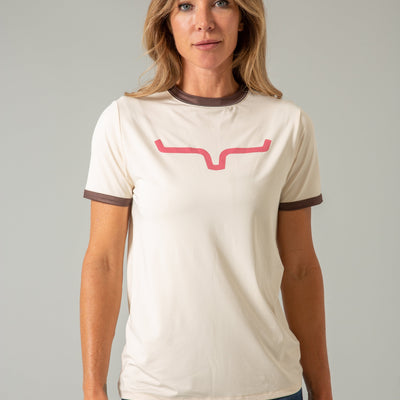 Kimes Ranch Womens SteadFast Ringer T-shirt Natural