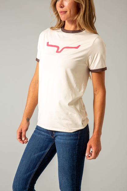 Kimes Ranch Womens SteadFast Ringer T-shirt Natural