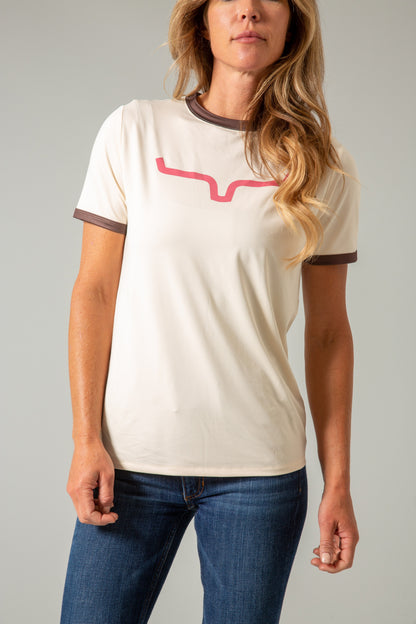 Kimes Ranch Womens SteadFast Ringer T-shirt Natural