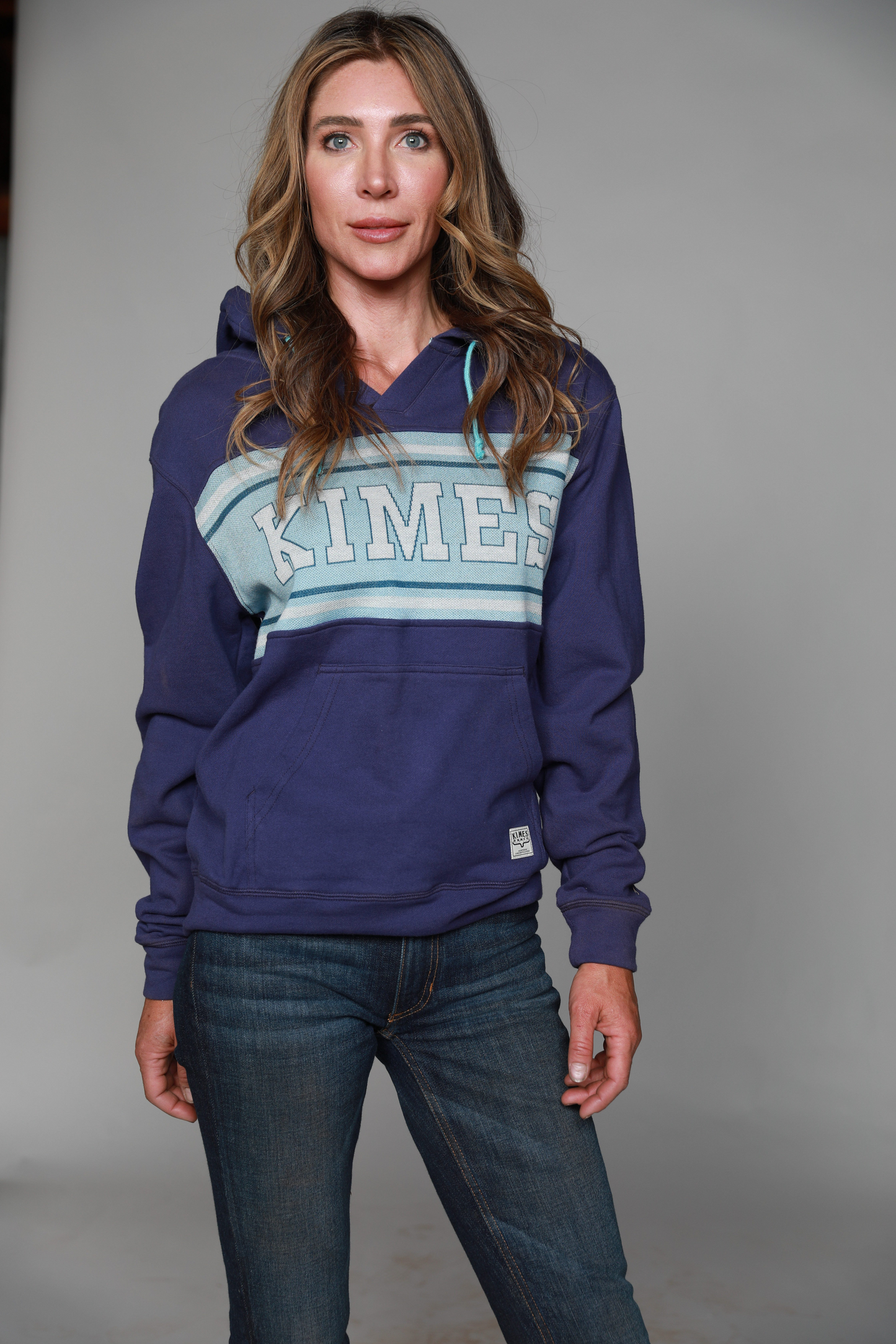 Kimes Ranch Womens North Star Hoodie Blue Heather