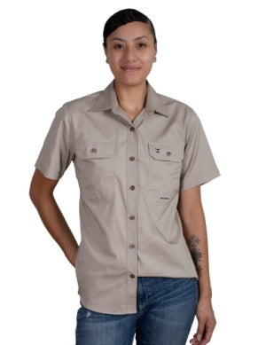 Just Country Womens Maggie Short Sleeve Full Button Work Shirt