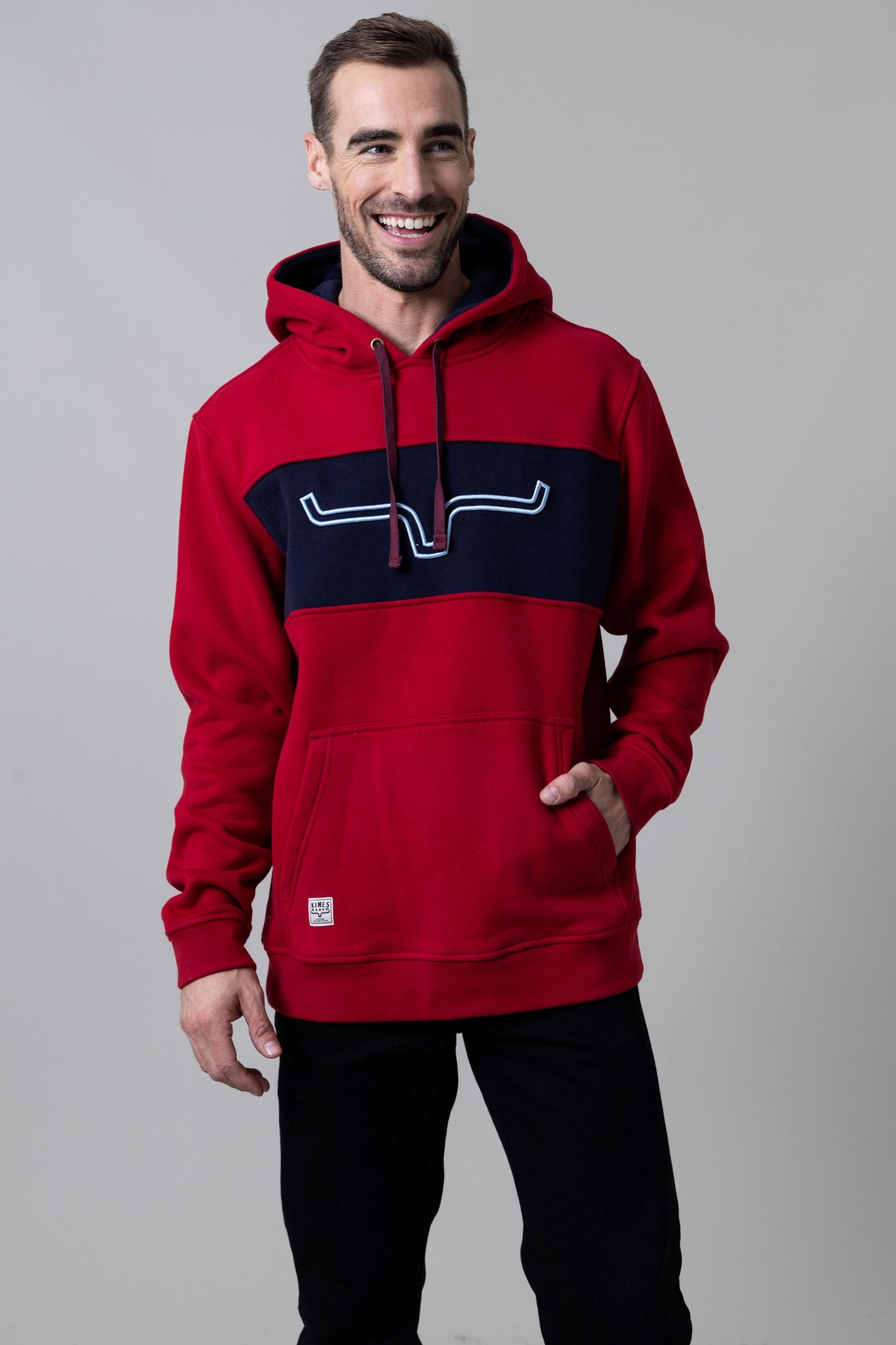 Kimes Ranch Mens Hoodie  Rip On Red