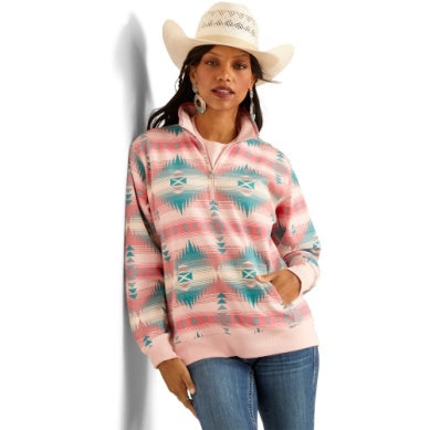 Ariat Womens Ranger 1/2 Zip Sweatshirt Tiffany Print